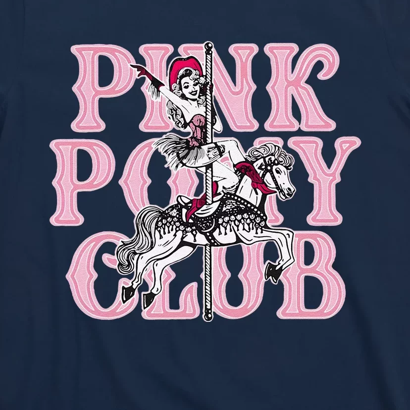 Retro Horse Pink Pony Club Horse Lover T-Shirt