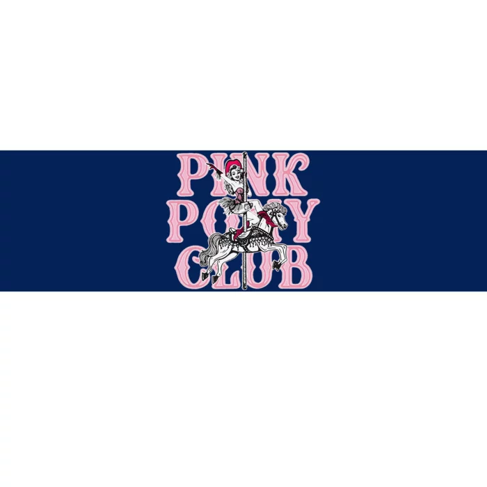 Retro Horse Pink Pony Club Horse Lover Bumper Sticker