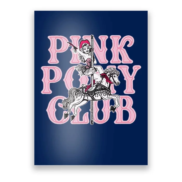 Retro Horse Pink Pony Club Horse Lover Poster