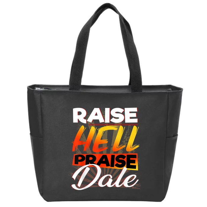 Raise Hell Praise Dale Vintage Zip Tote Bag