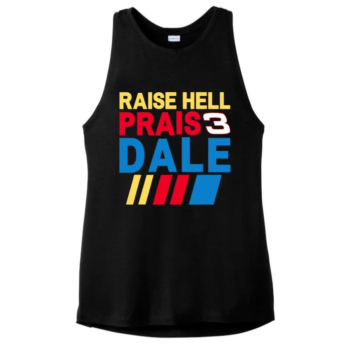 Raise Hell Praise Dale Vintage Funny Ladies Tri-Blend Wicking Tank