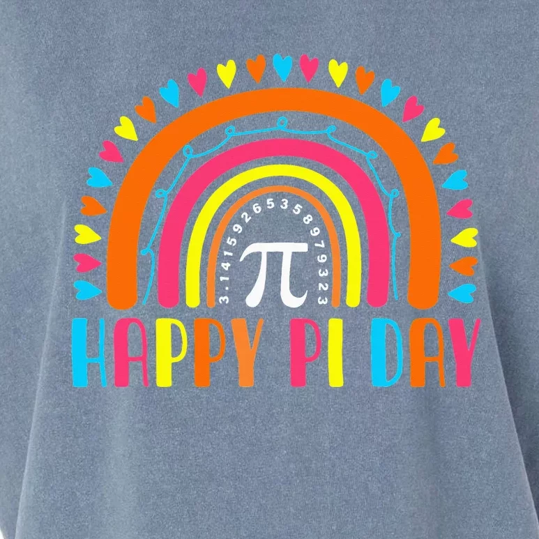 Rainbow Happy Pi Day Math Teacher Pi Day Garment-Dyed Women's Muscle Tee