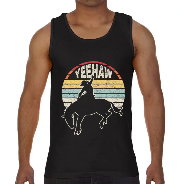 Retro Horse Riding Yeehaw Rodeo Cowboy Western Country Comfort Colors® Tank Top