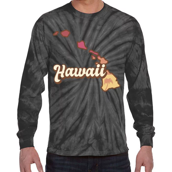 Retro Hawaii Tie-Dye Long Sleeve Shirt