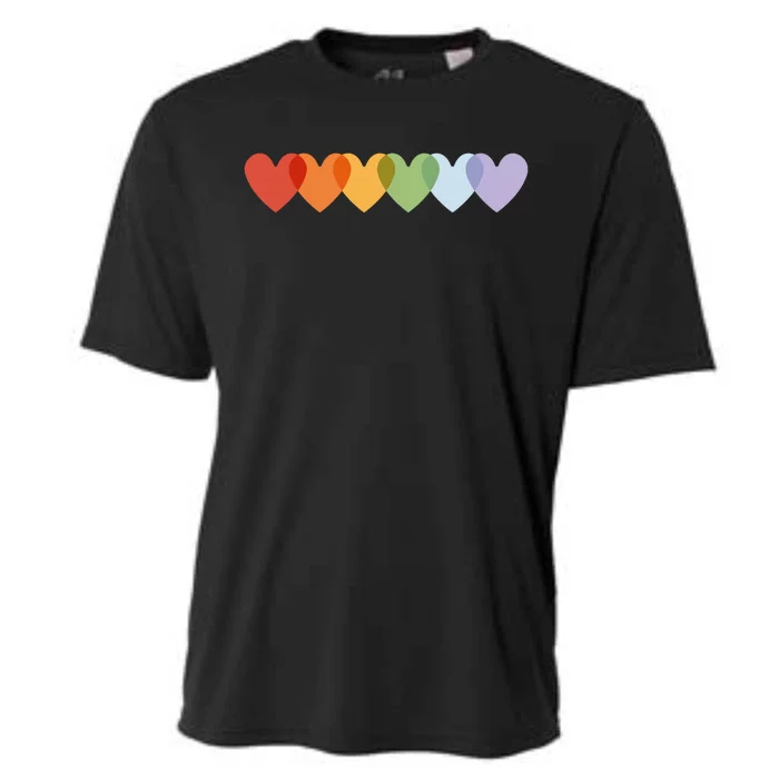 Rainbow Hearts Cooling Performance Crew T-Shirt