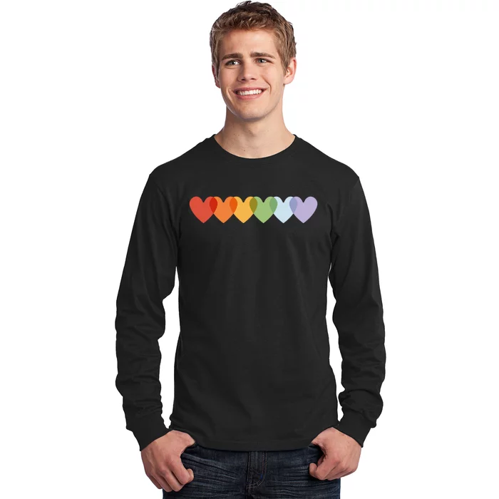 Rainbow Hearts Long Sleeve Shirt