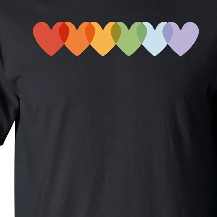 Rainbow Hearts Tall T-Shirt