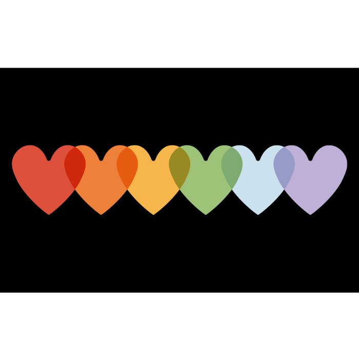 Rainbow Hearts Bumper Sticker