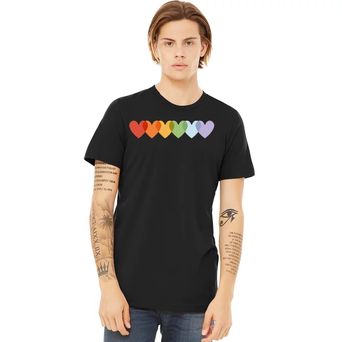 Rainbow Hearts Premium T-Shirt