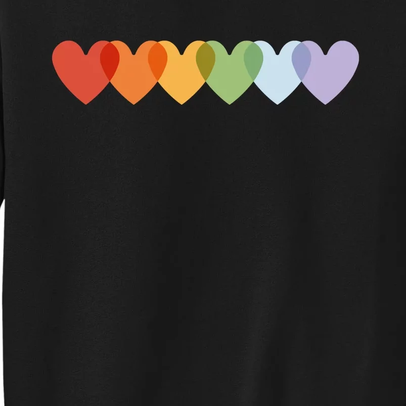 Rainbow Hearts Tall Sweatshirt