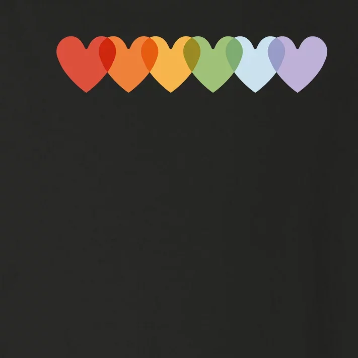 Rainbow Hearts Toddler Long Sleeve Shirt