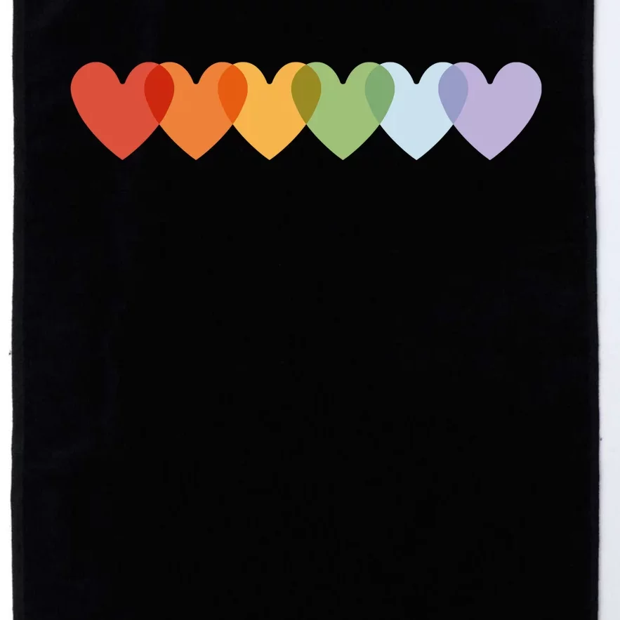 Rainbow Hearts Platinum Collection Golf Towel