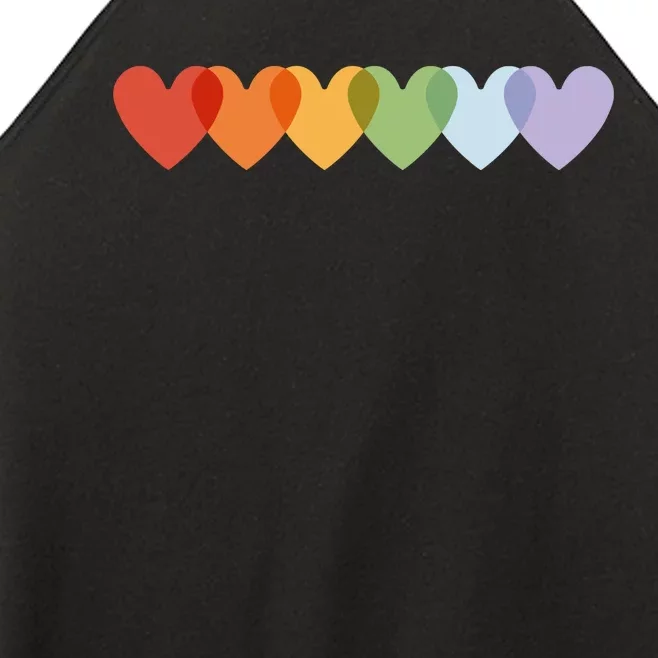 Rainbow Hearts Women’s Perfect Tri Rocker Tank