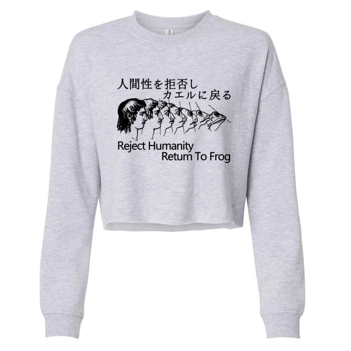 Reject Humanity Return To Frog Japanese Cropped Pullover Crew