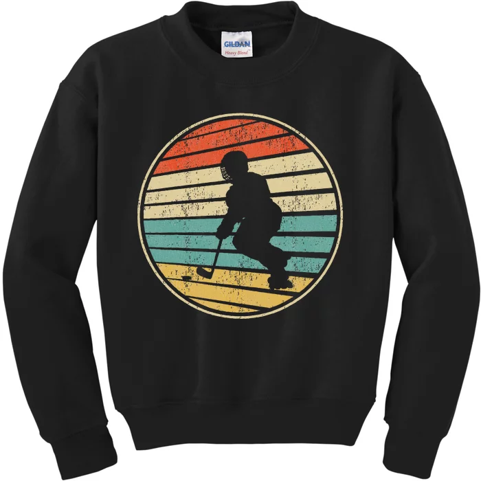 Roller Hockey Retro Vintage 70s 80s Rink Hockey Lovers Kids Sweatshirt