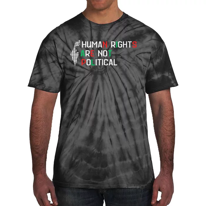 retro Human Rights Are Not Political Support Palestine Tie-Dye T-Shirt