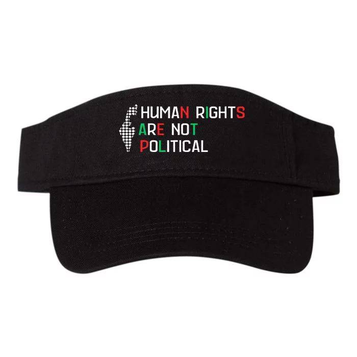 retro Human Rights Are Not Political Support Palestine Valucap Bio-Washed Visor