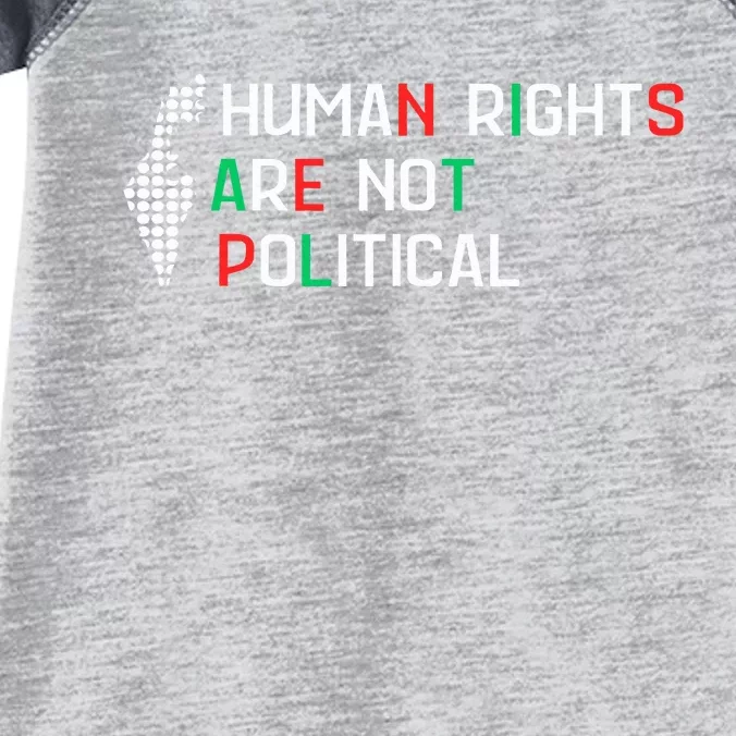 retro Human Rights Are Not Political Support Palestine Infant Baby Jersey Bodysuit