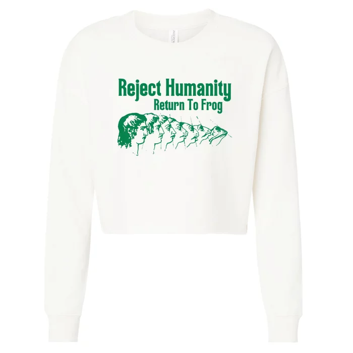 Reject Humanity Return To Frog Cropped Pullover Crew