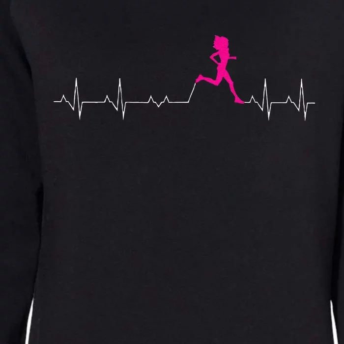 Runners Heartbeat Running Heartbeat Funny For Women Womens California Wash Sweatshirt