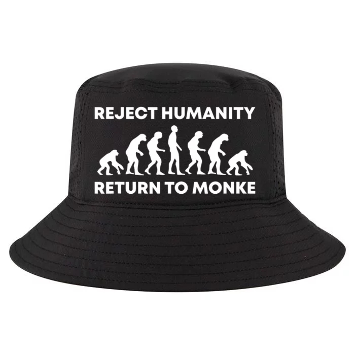 Reject Humanity Return To Monke Funny Meme Monkey Evolution Cool Comfort Performance Bucket Hat