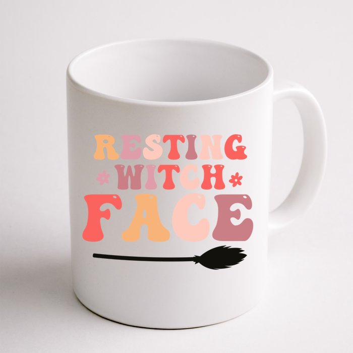 Retro Halloween Resting Witch Face Gift Front & Back Coffee Mug