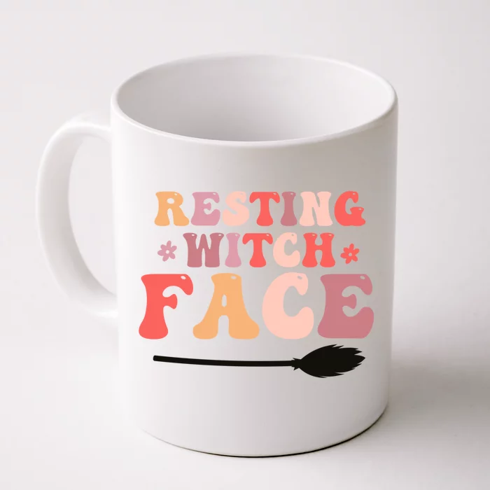 Retro Halloween Resting Witch Face Gift Front & Back Coffee Mug