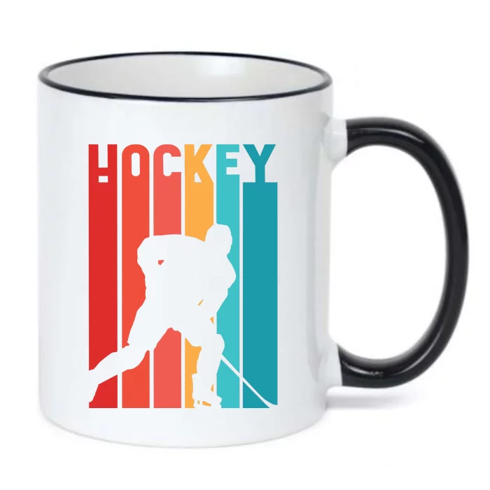 Retro Hockey Black Color Changing Mug