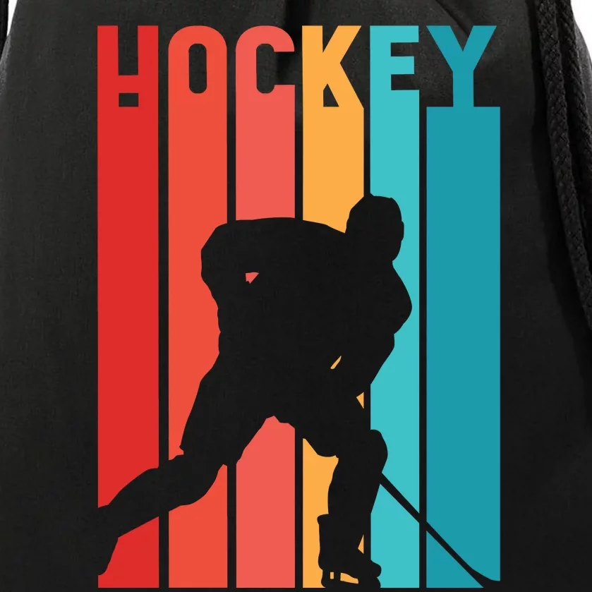 Retro Hockey Drawstring Bag