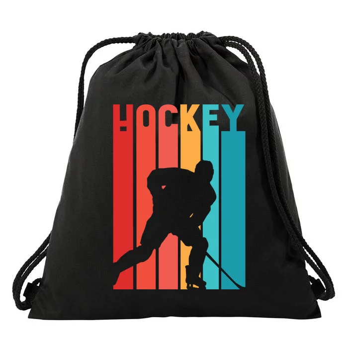 Retro Hockey Drawstring Bag