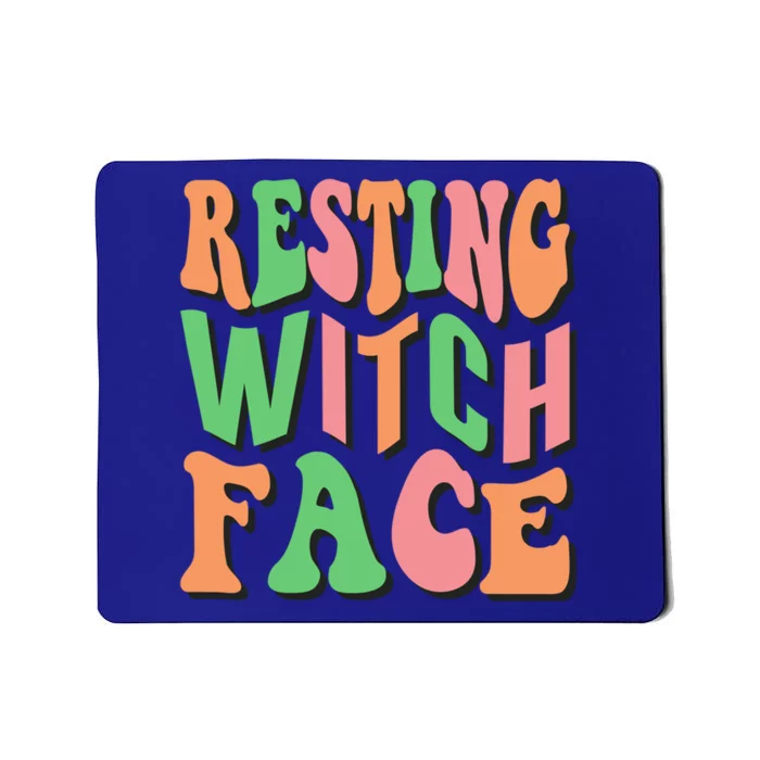 Retro Halloween Resting Witch Face Gift Mousepad