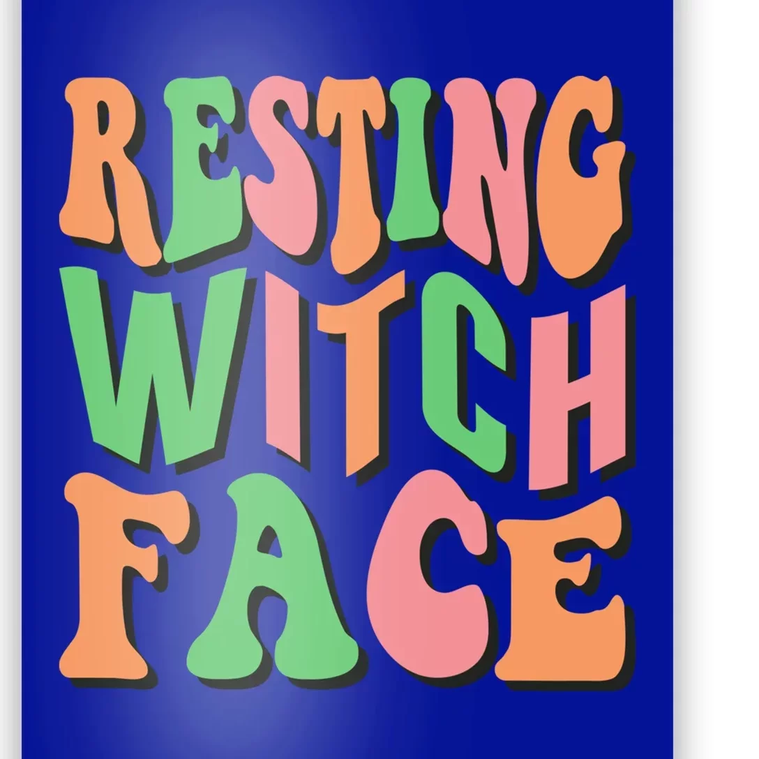 Retro Halloween Resting Witch Face Gift Poster