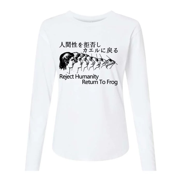 Reject Humanity Return To Frog Japanese Womens Cotton Relaxed Long Sleeve T-Shirt