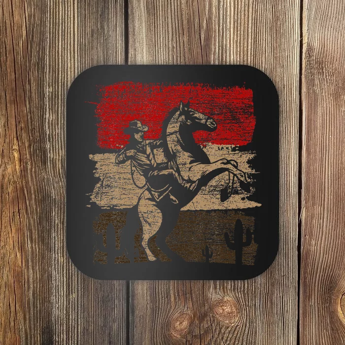 Retro Horse Riding Western Cowboy Coaster