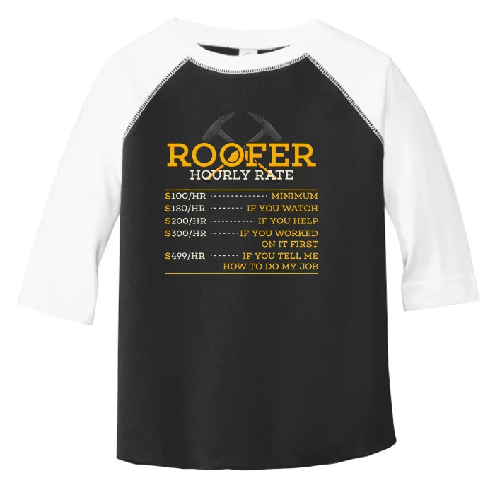 Roofer Hourly Rate Funny Roofer Gift Toddler Fine Jersey T-Shirt