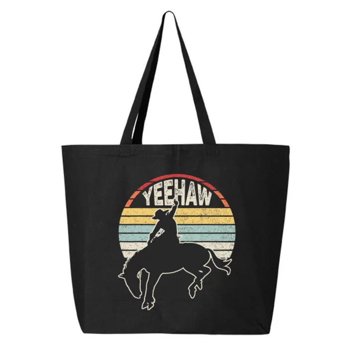 Retro Horse Riding Yeehaw Rodeo Cow 25L Jumbo Tote