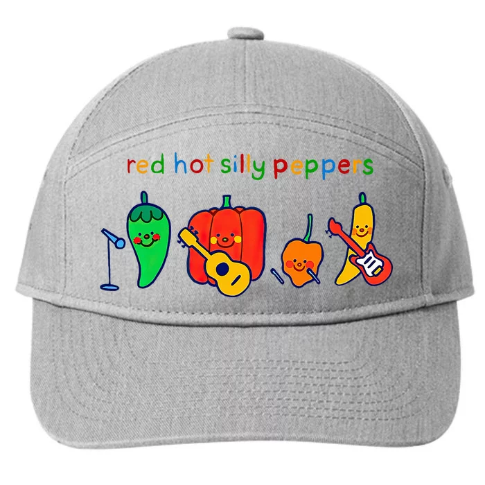 Red Hot Silly Peppers Funny 7-Panel Snapback Hat