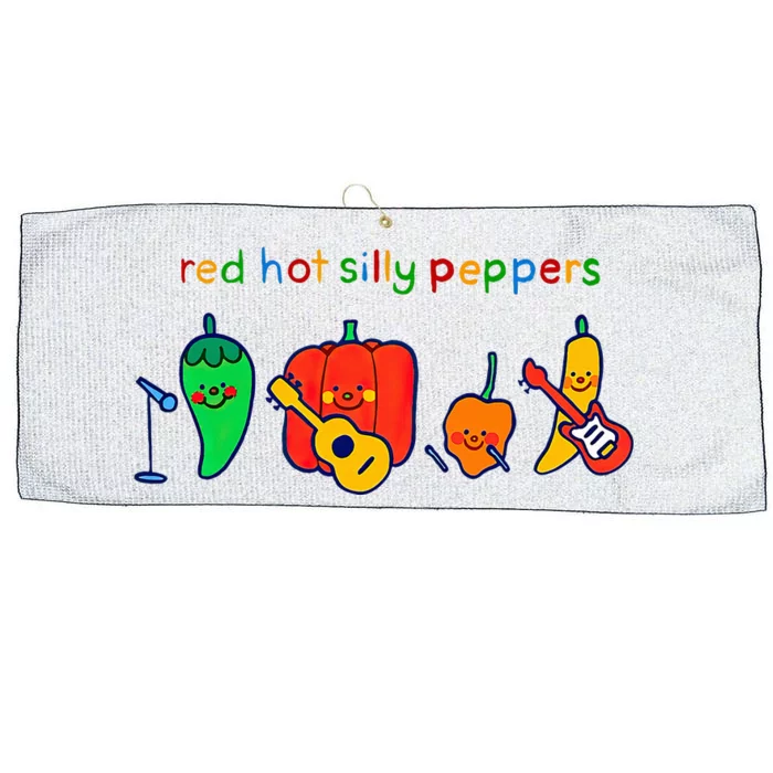 Red Hot Silly Peppers Funny Large Microfiber Waffle Golf Towel