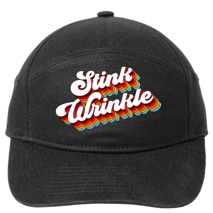 Retro Humor Stink Wrinkle 7-Panel Snapback Hat