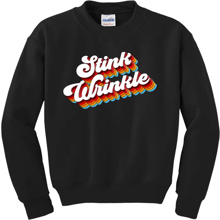 Retro Humor Stink Wrinkle Kids Sweatshirt