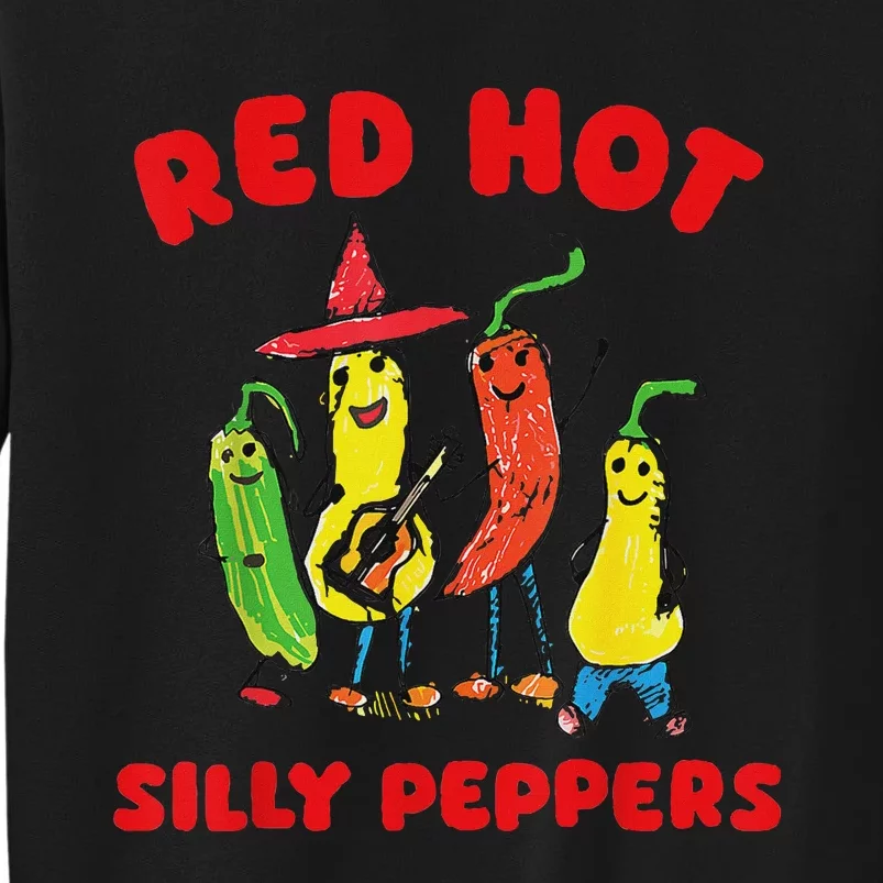 Red Hot Silly Peppers Fun Design Tall Sweatshirt