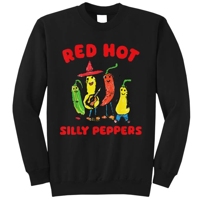 Red Hot Silly Peppers Fun Design Tall Sweatshirt