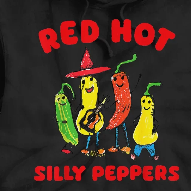 Red Hot Silly Peppers Fun Design Tie Dye Hoodie