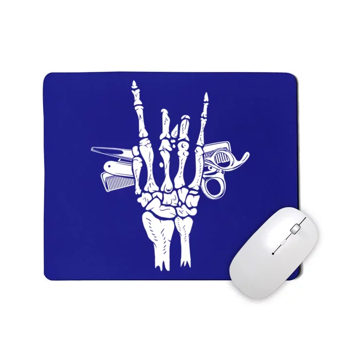 Rock Hand Skeleton Barber Hairstylist Hairdresser Cute Gift Mousepad