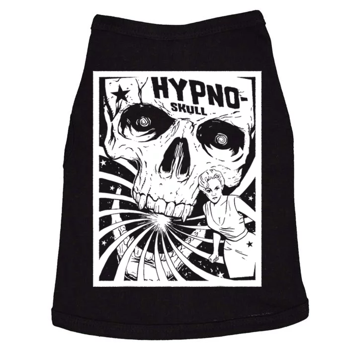 Retro Hypno Skull Horror Movie Poster Style Doggie Tank