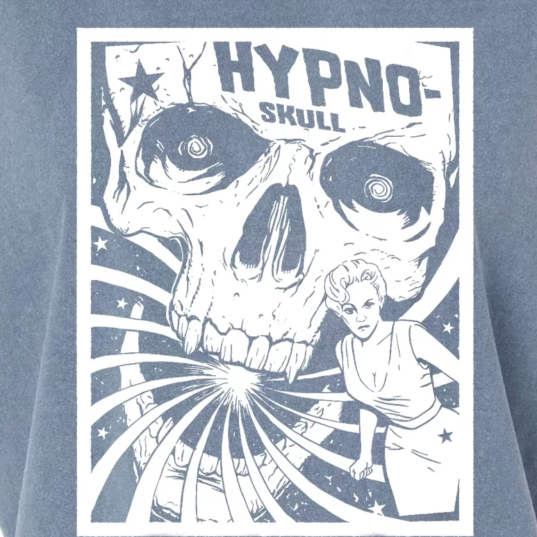 Retro Hypno Skull Horror Movie Poster Style Garment-Dyed Women's Muscle Tee