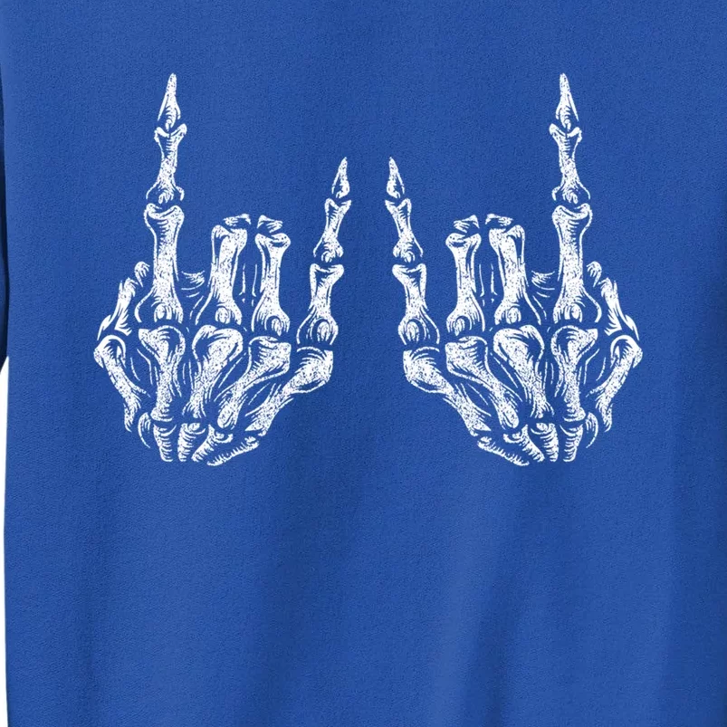 Rocker Hand Sign Rock Skeleton Halloween Great Gift Sweatshirt