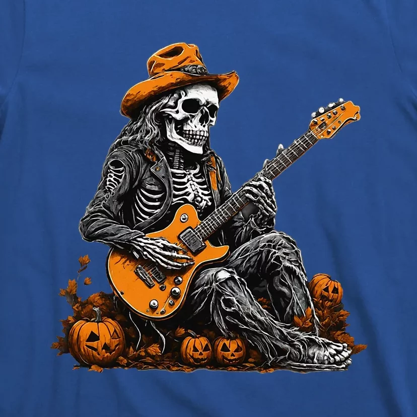 Rocker Halloween Skeleton Guitar Halloween T-Shirt