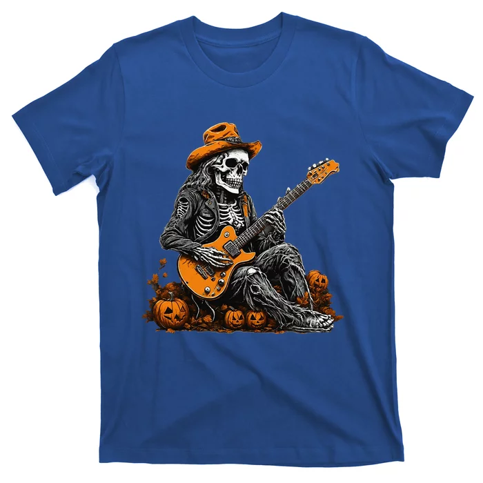 Rocker Halloween Skeleton Guitar Halloween T-Shirt