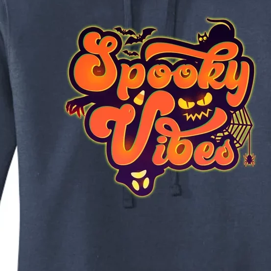 Retro Halloween Spooky Vibes Women's Pullover Hoodie